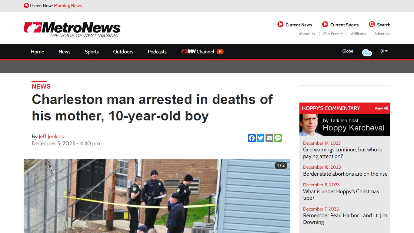 Charleston man arrested in deaths of his mother, 10-year-old boy